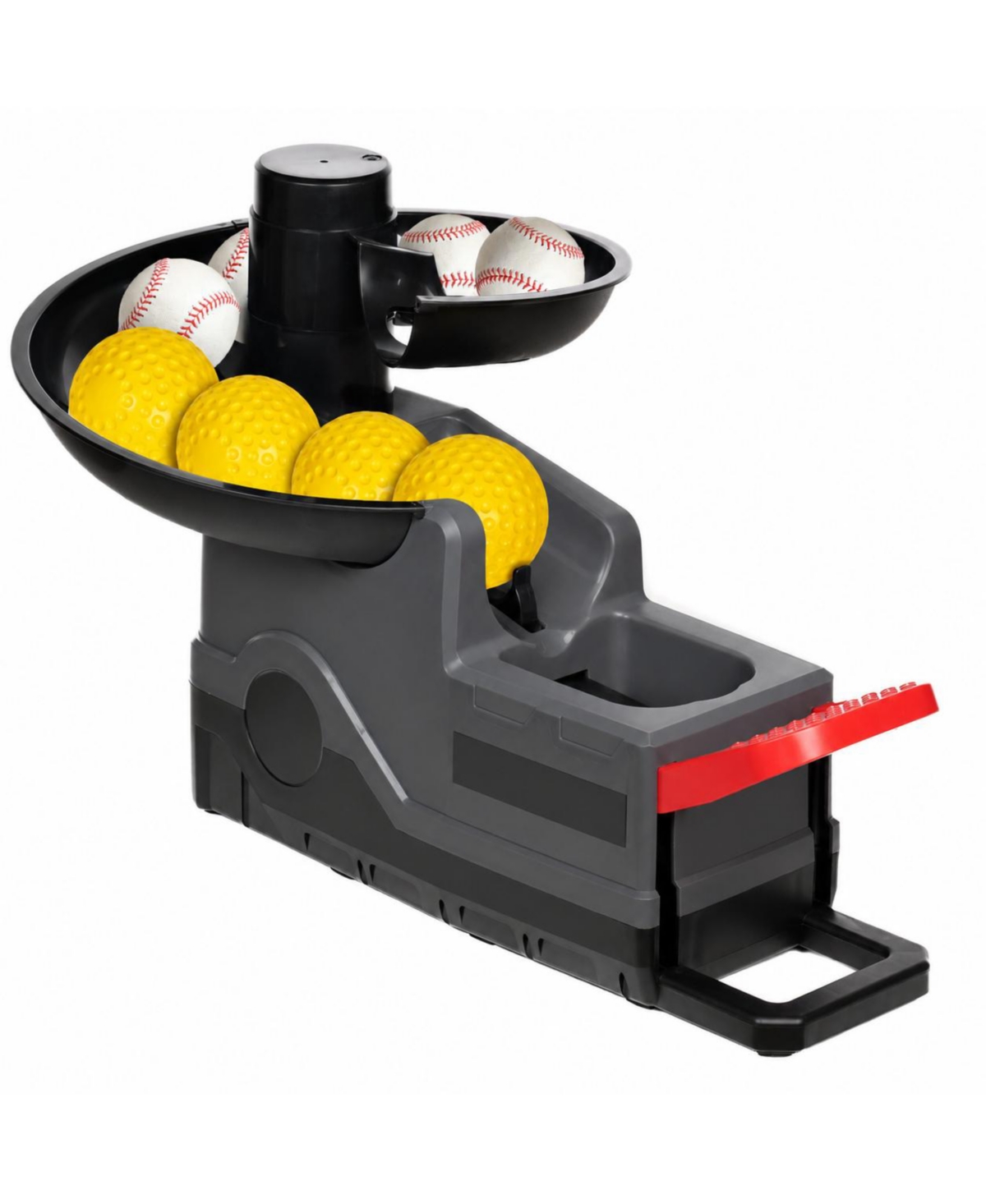 Peneyon 2 in 1 Baseball Softball Toss Machine Adjustable Speed Foot Operated Training Set