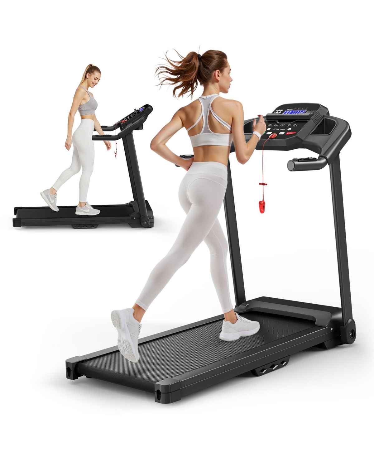 Sevorley Treadmills for Home Treadmill with Incline Walking Pad Treadmill Running Machine 2.5HP Quiet Brushless, 265 Lbs Capacity