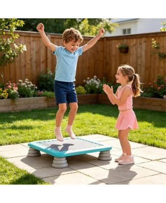 25.5" Mini Trampoline with Non-Slip Surface & Foam Foot Pads, 100 kg Capacity, Ages 3+