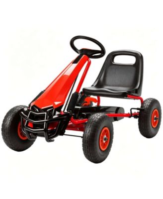 Pedal Go Kart, Polypropylene and Steel Construction, Manual Brake and Clutch, Adjustable Seat, 66 lbs., Ages 3-8