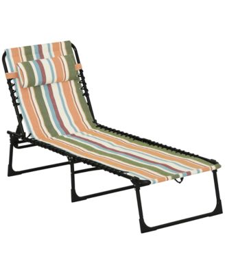 Outdoor Chair, Folding Design, Adjustable Backrest for Camping, Travel and Outdoor Activities