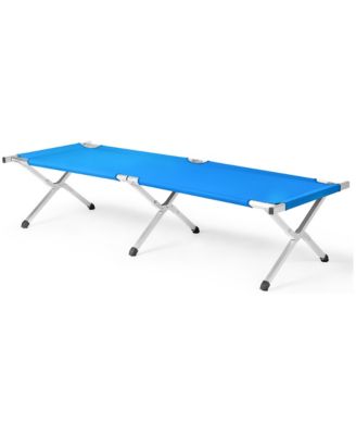 Portable Folding Camping Cot with Carrying Bag Army, Aluminium Tube Oxford Construction