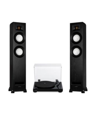 RT81 Vinyl Turntable Record Player,  AT95E Cartridge,  and Ri91 Powered Floorstanding Speakers