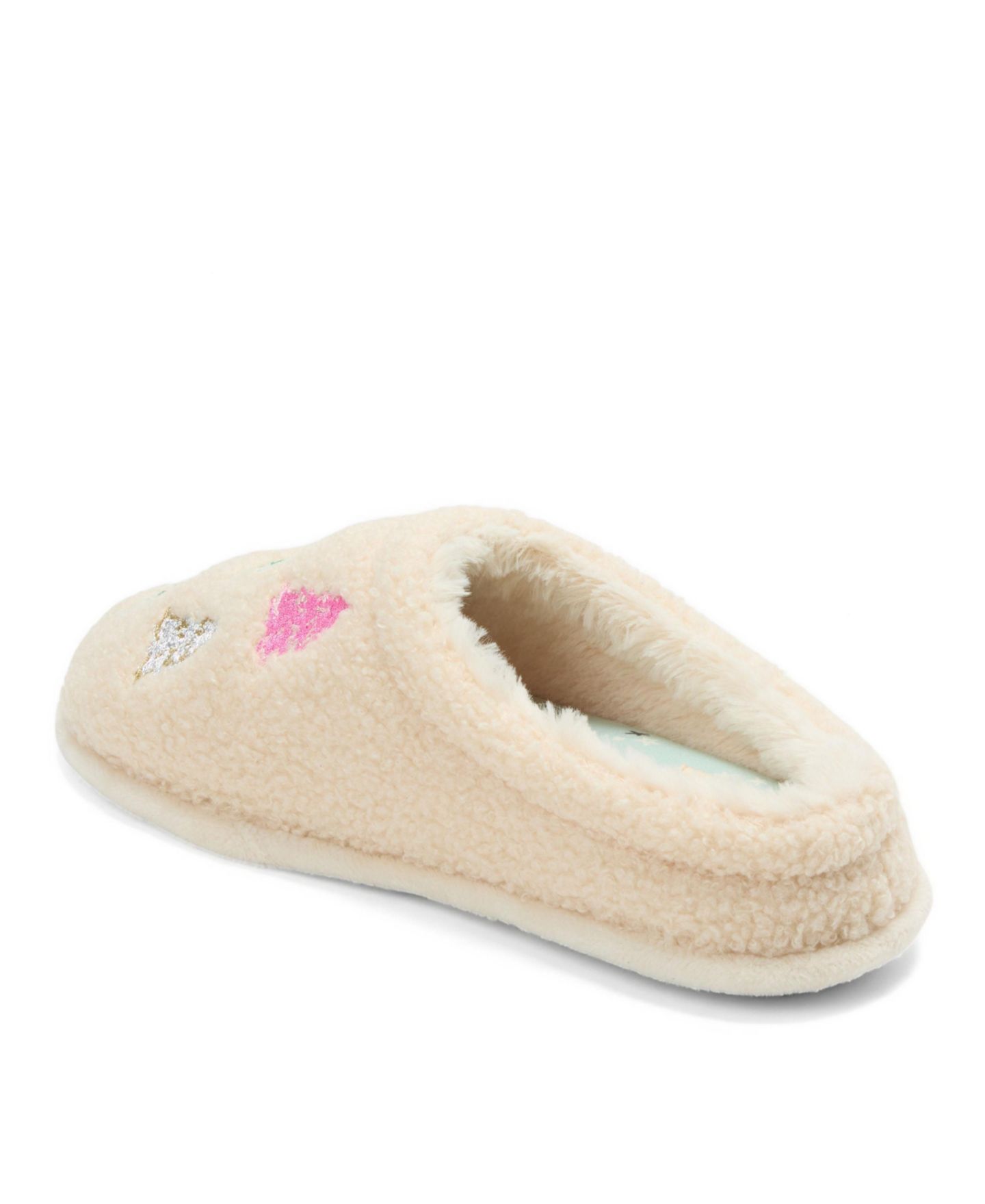 Женские сабо Dearfoams Holiday Novelty Trees Memory Foam Clog Slippers, цвет: Creme Brulee — фото 6
