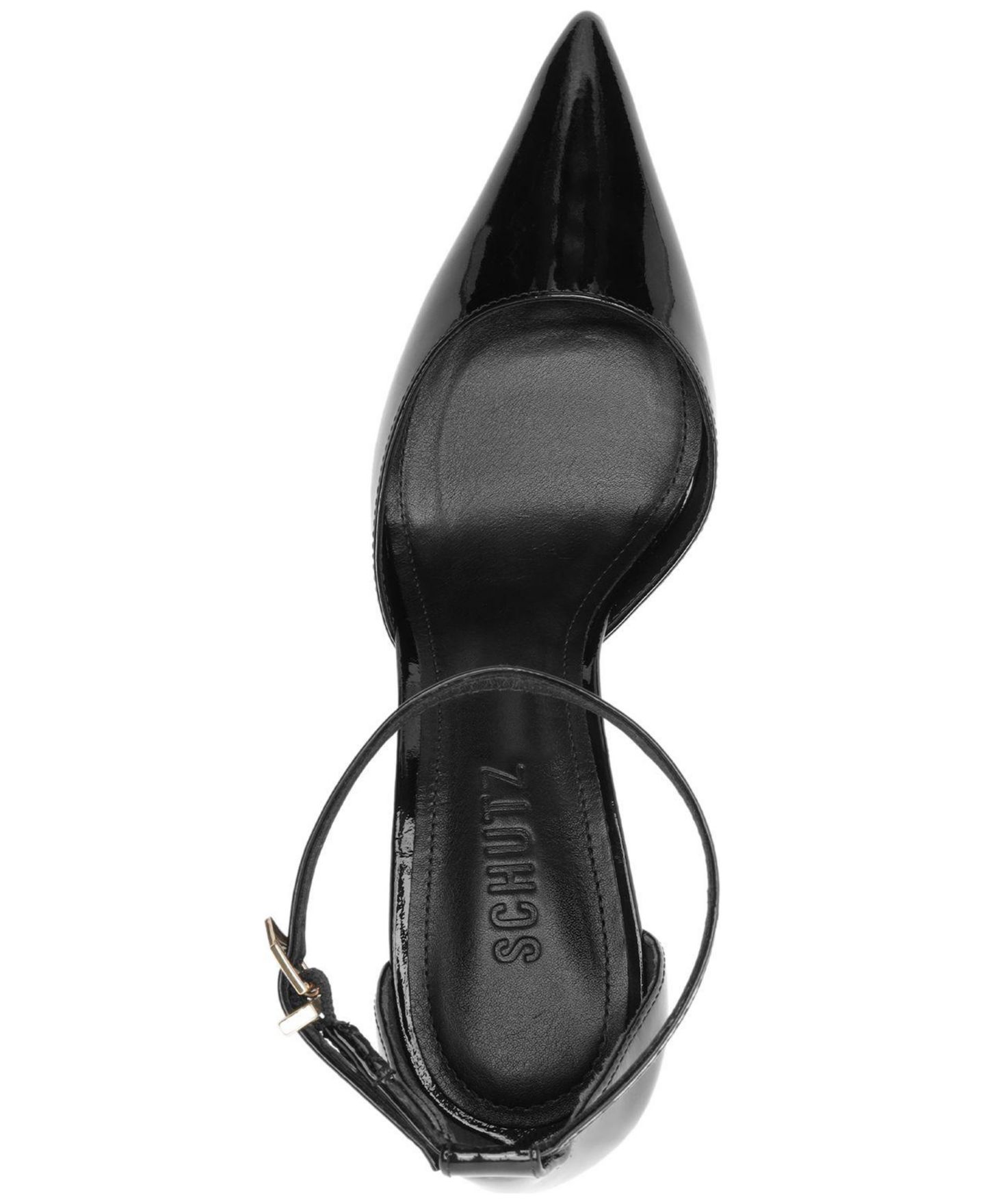 Женские туфли Schutz Paloma Stiletto Pointed Toe Ankle Strap Pumps, цвет: Чёрный — фото 4