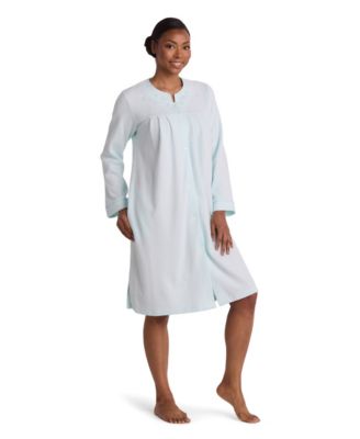 Women's Long-Sleeve Waffle-Knit Short Robe