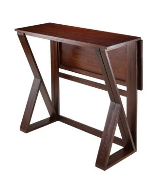 Antique Walnut Counter Height Table - Small Foldable Dining Table for 2
