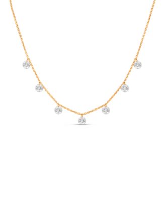 Lab Grown Diamond Droplet Necklace (1-1/2 ct. t.w.) in 14k Yellow Gold