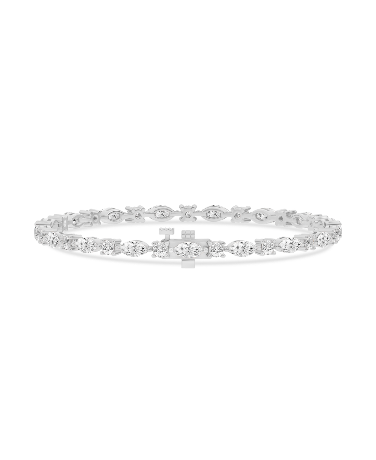 Macy's Lab-Grown Diamond Tennis Bracelet (5 ct. t.w.) in 14k White Gold - White Gold
