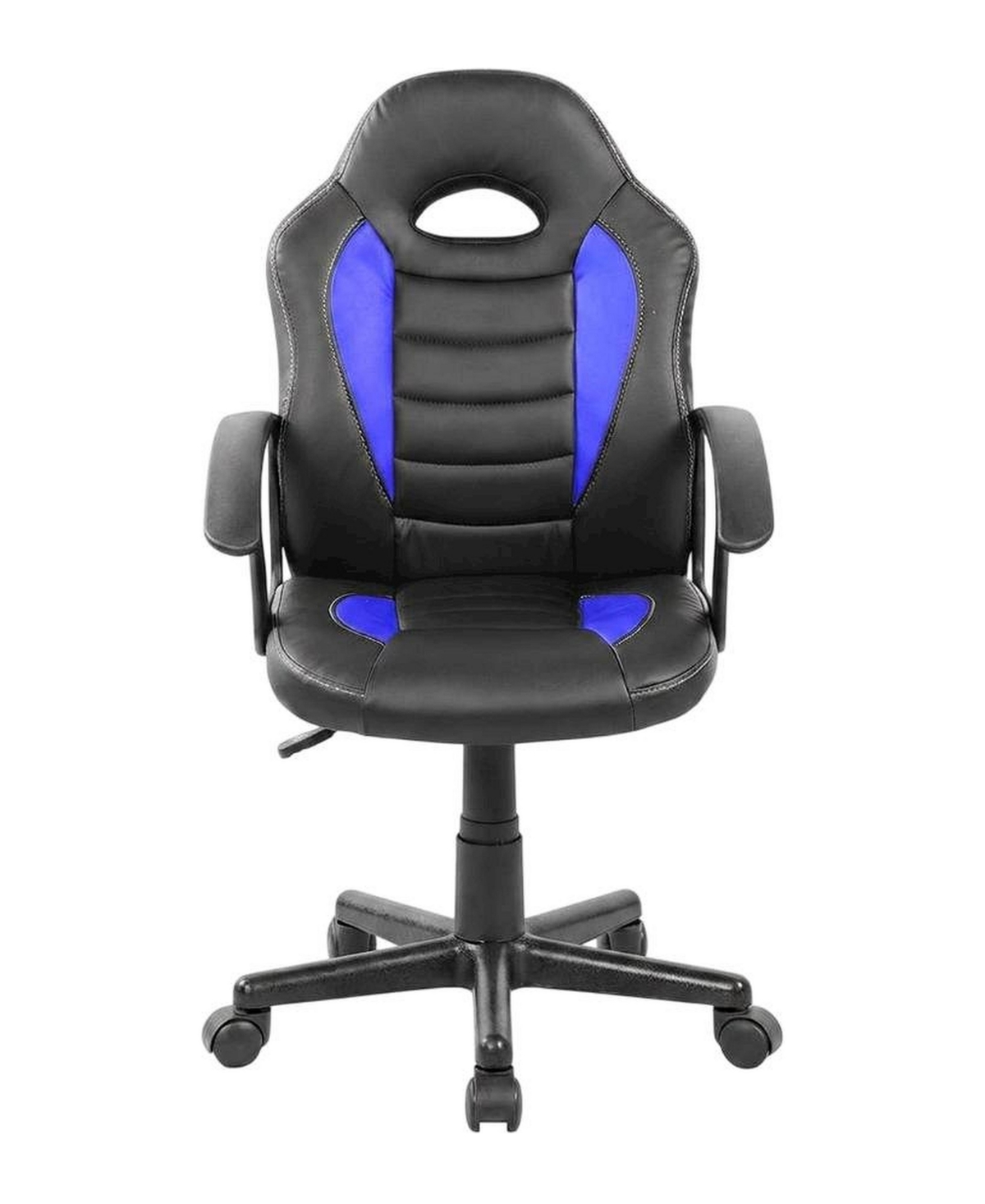 Bison Office Kids' Racing Chair with Wheels, Ergonomic Design for Gaming and Study - Blue
