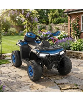12V Kids Electric Ride-On Four-Wheeler with LED Lights and Remote Control, 1-Seat, Ages 3-8