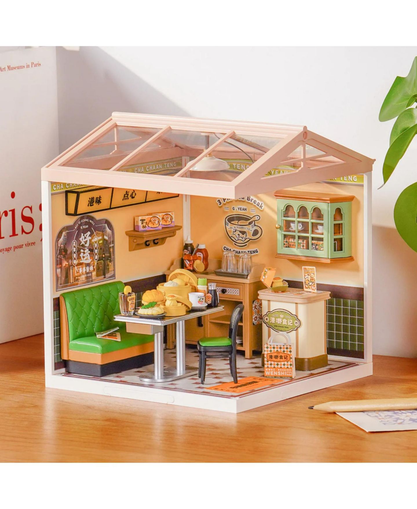 Детский конструктор Robotime Hong Kong Bites Cafe Super Creator Wooden Model Building Set, Ages 14+ — фото 5