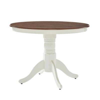 Distressed Round Dining Table, Farmhouse Style, Seats 4