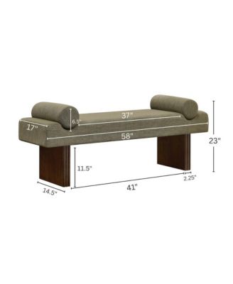 Brooke Contemporary Upholstered Bench