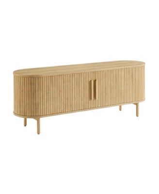 Wooden Record Player Cabinet with Vinyl Storage for Entertainment Rooms