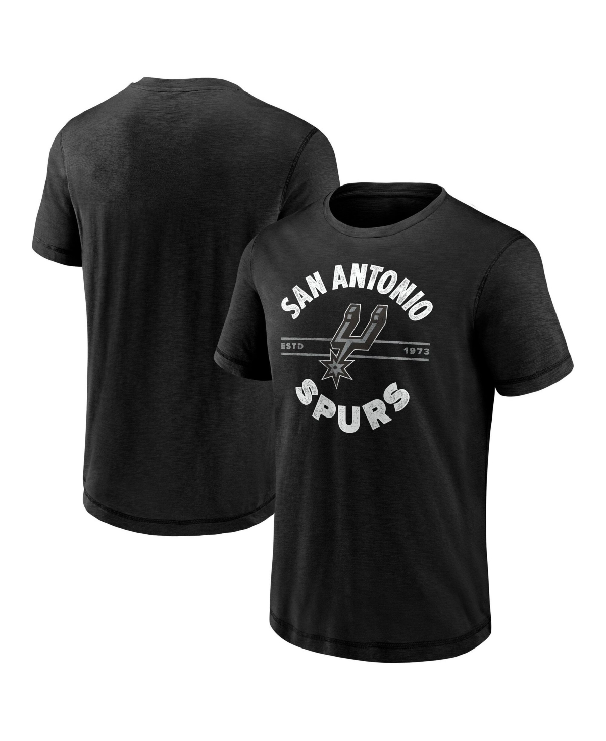 Fanatics Men's Black San Antonio Spurs Established Slub T-Shirt - Black