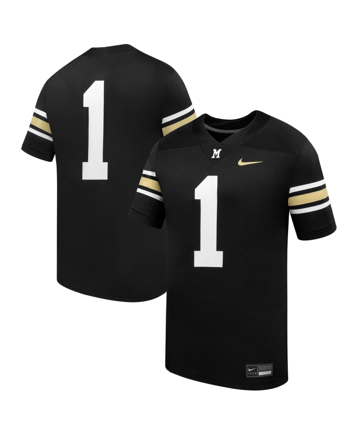 Nike Men's 1 Black Missouri Tigers 100th Anniversary Replica Football Jersey