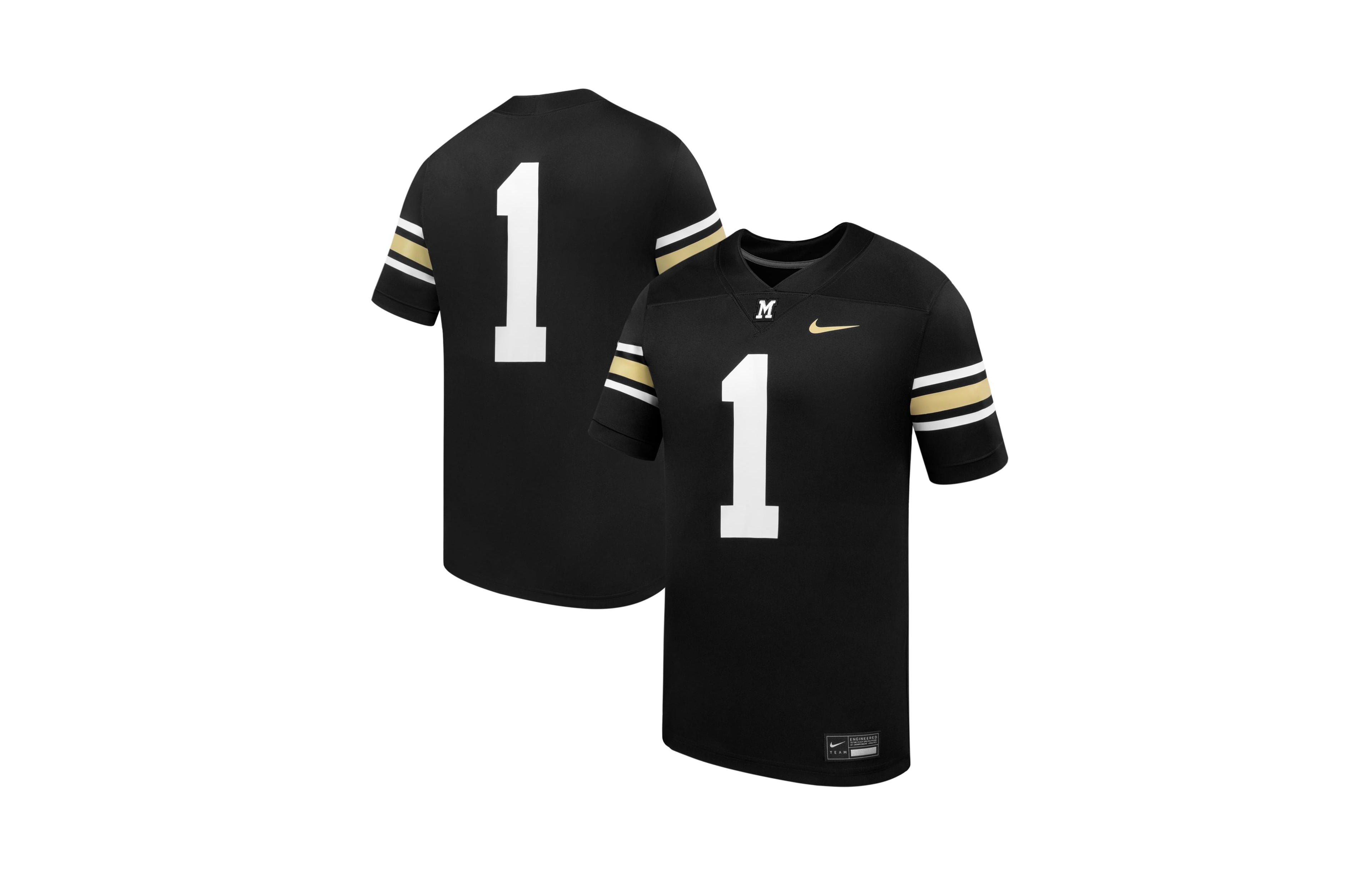 Nike Men's 1 Black Missouri Tigers 100th Anniversary Replica Football Jersey