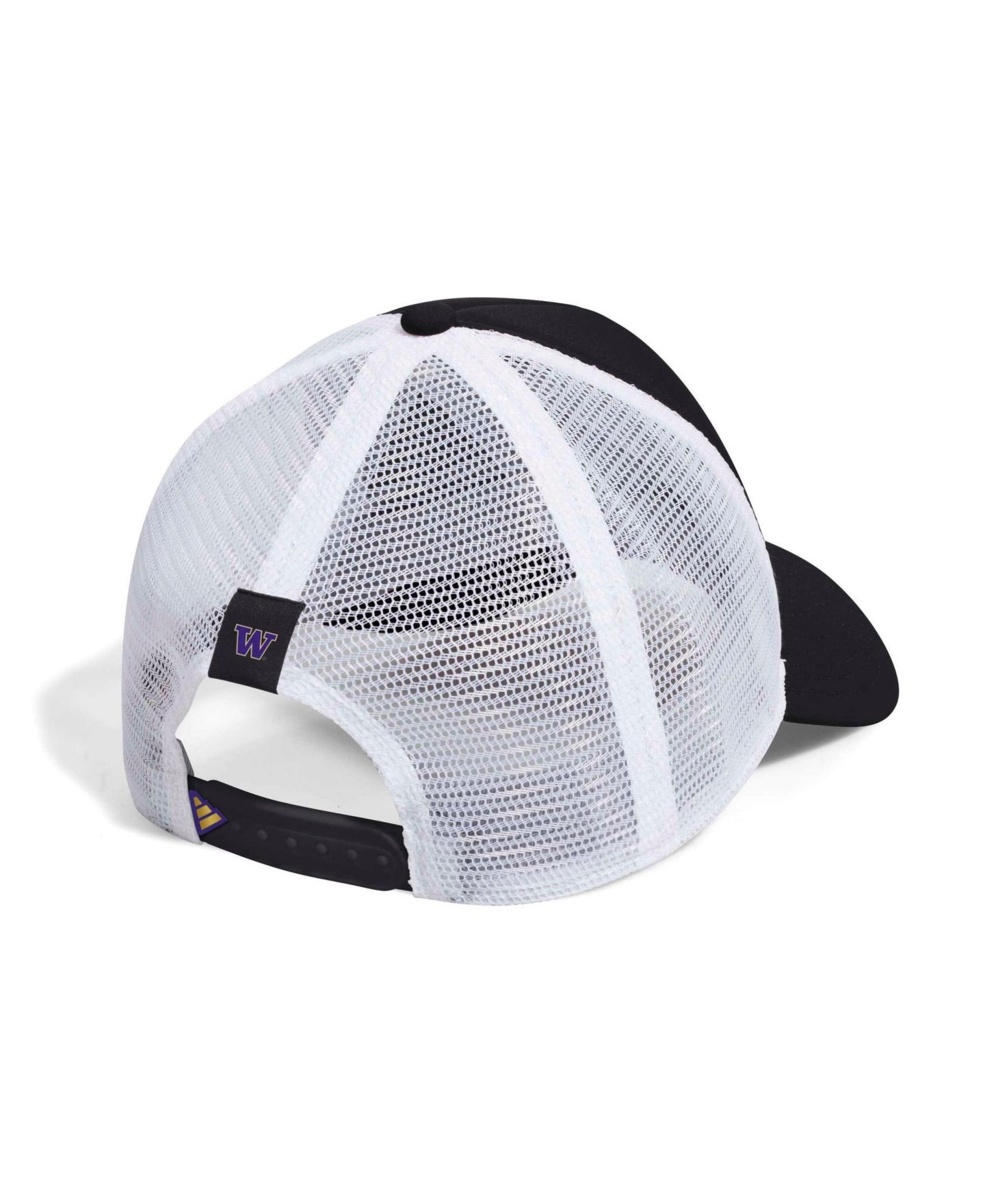 Мужская кепка adidas Black Washington Huskies Bow Down Foam Front Trucker Adjustable Hat — фото 2