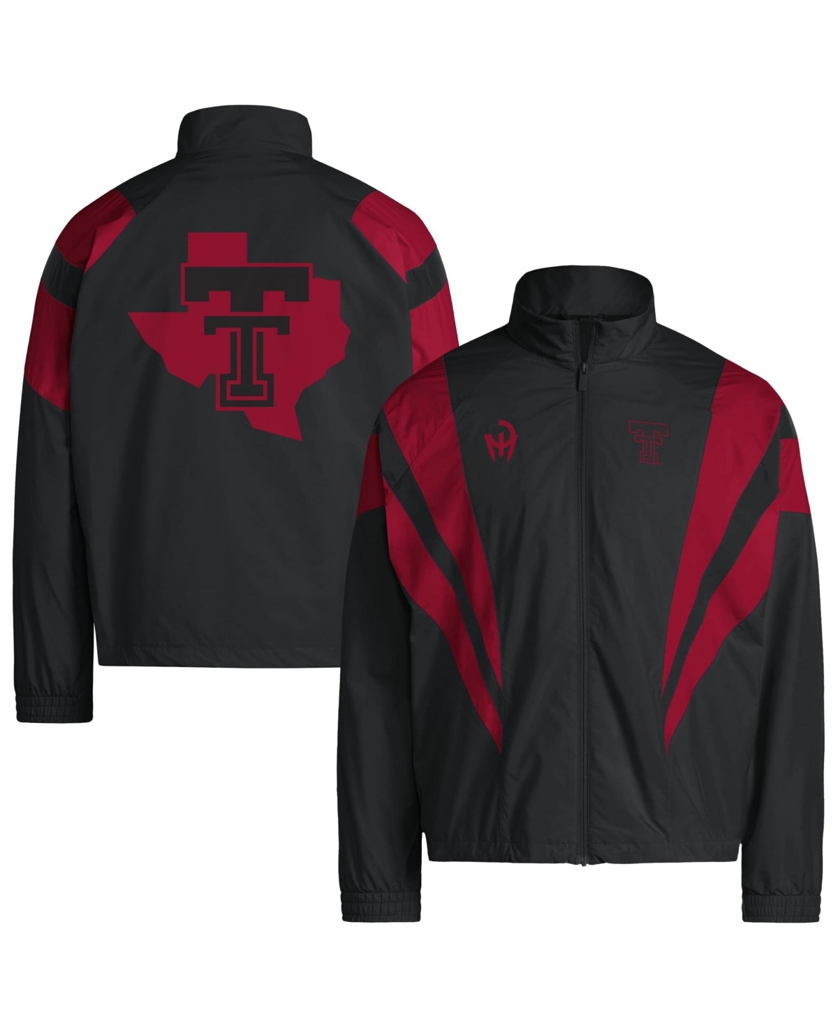 Adidas Men's Black Texas Tech Red Raiders Let's Ride Full-Zip Track Jacket
