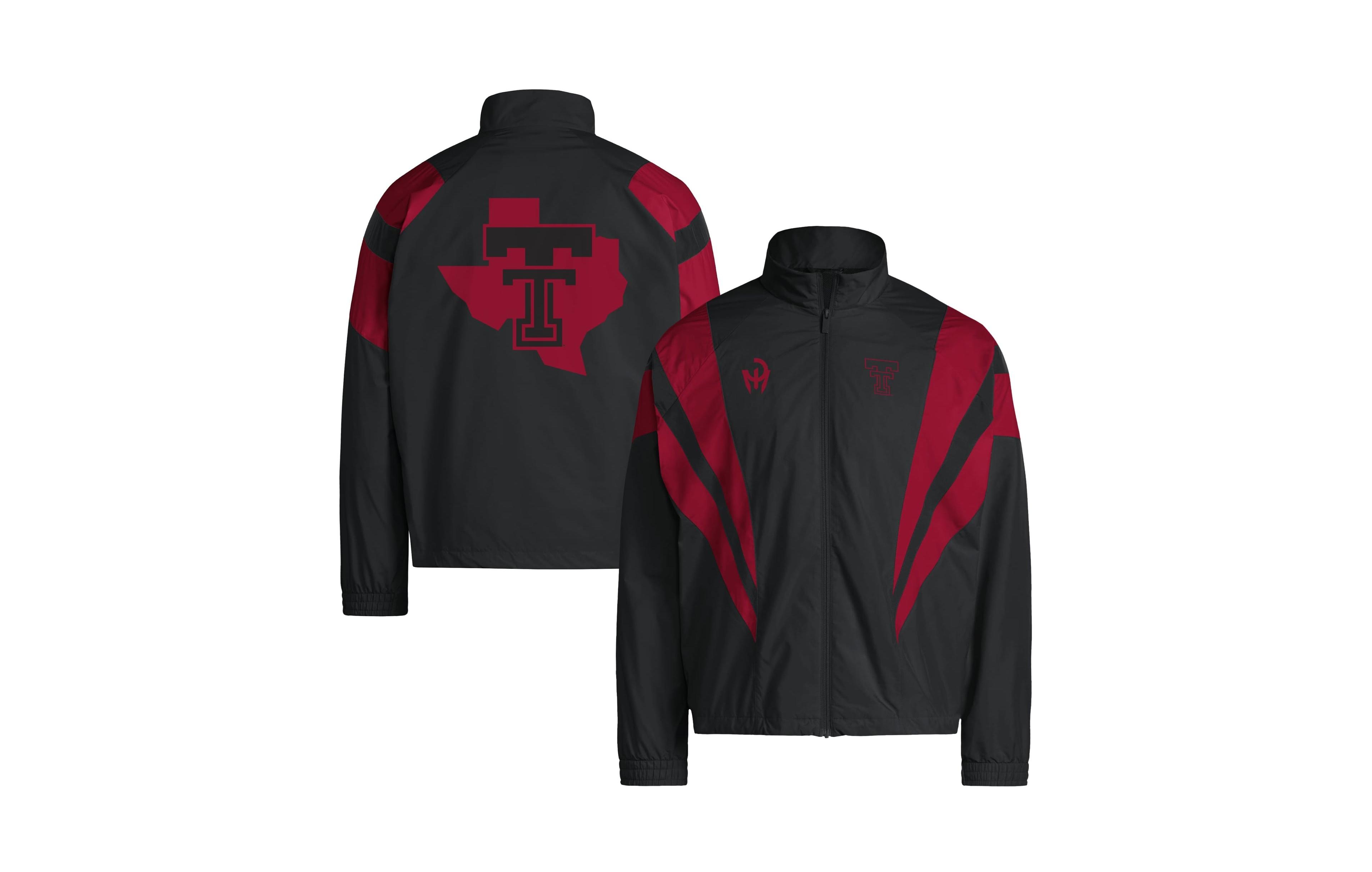 Adidas Men's Black Texas Tech Red Raiders Let's Ride Full-Zip Track Jacket