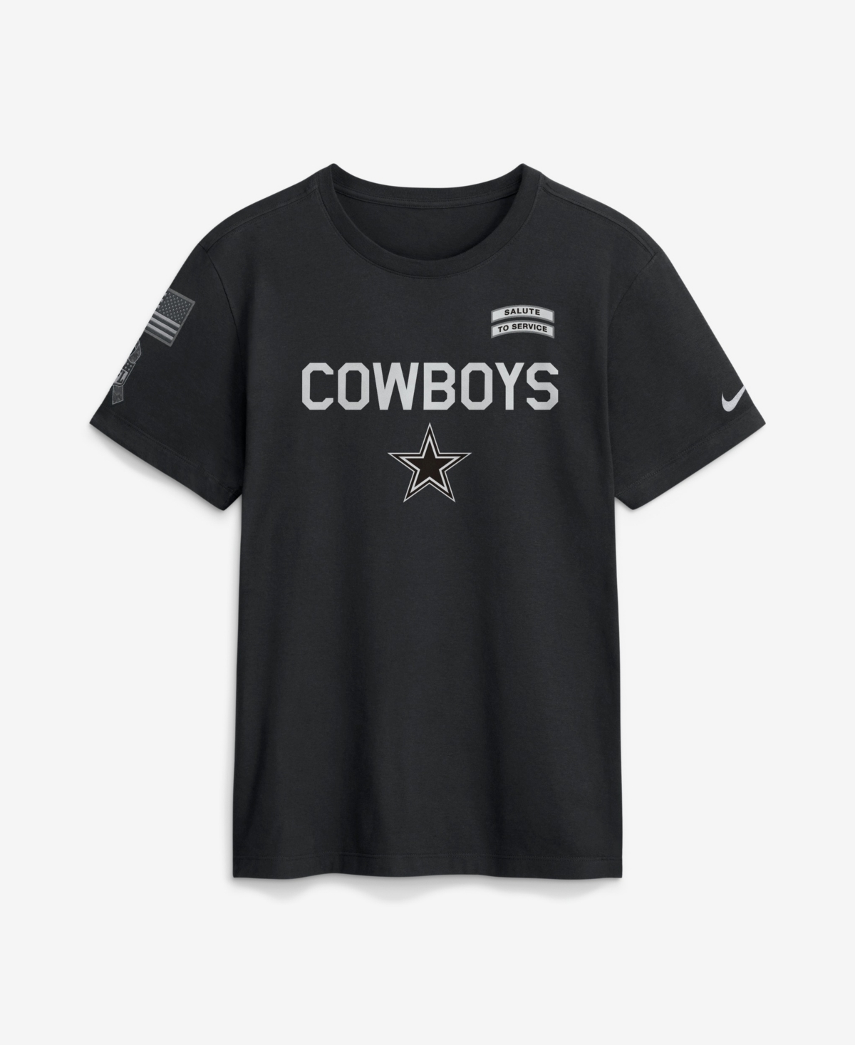 Nike Men's Black Dallas Cowboys 2026 Salute to Service Sideline Dri-fit T-Shirt - Black