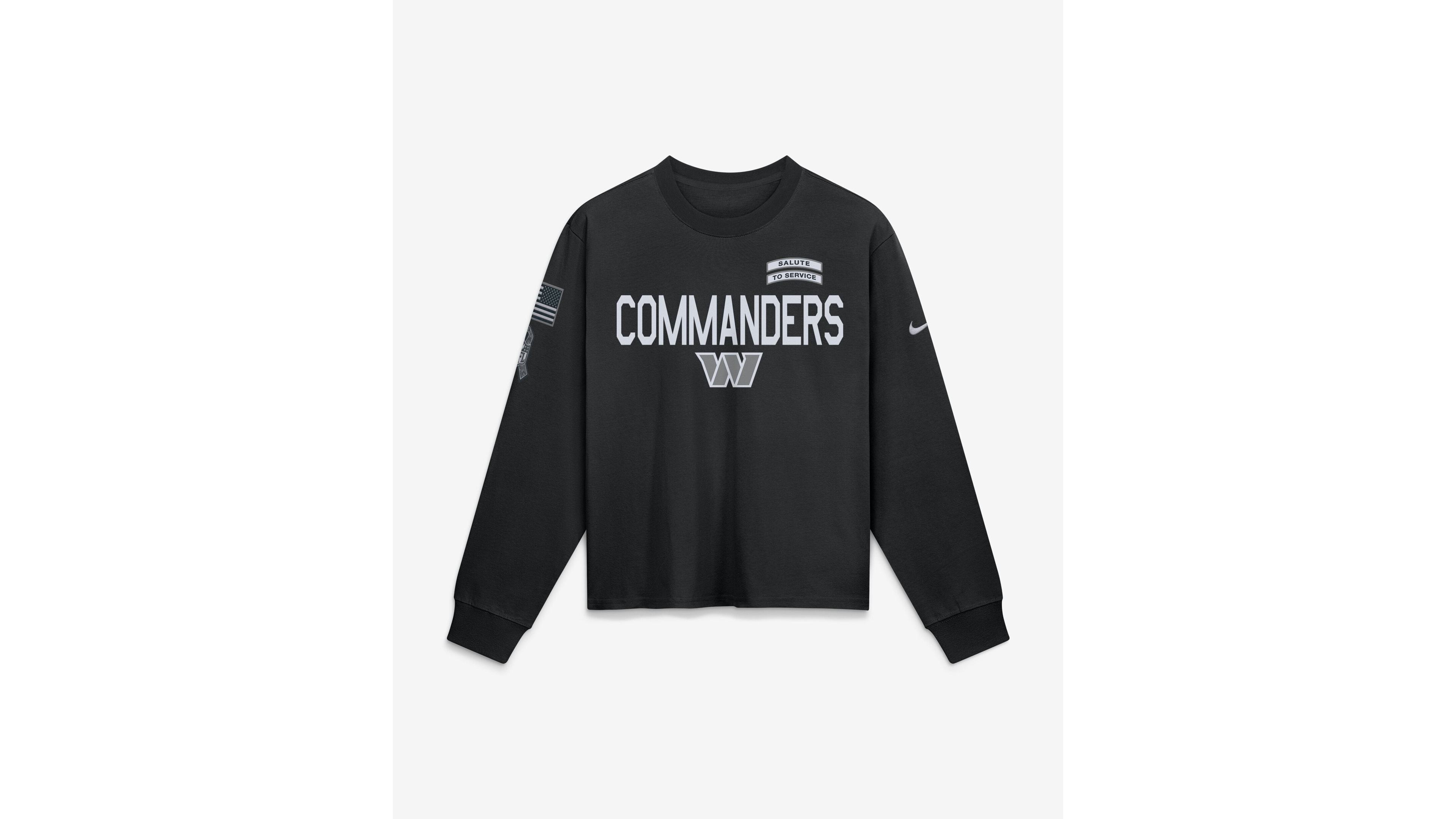 Nike Women's Black Washington Commanders 2026 Salute to Service Sideline Long Sleeve T-Shirt