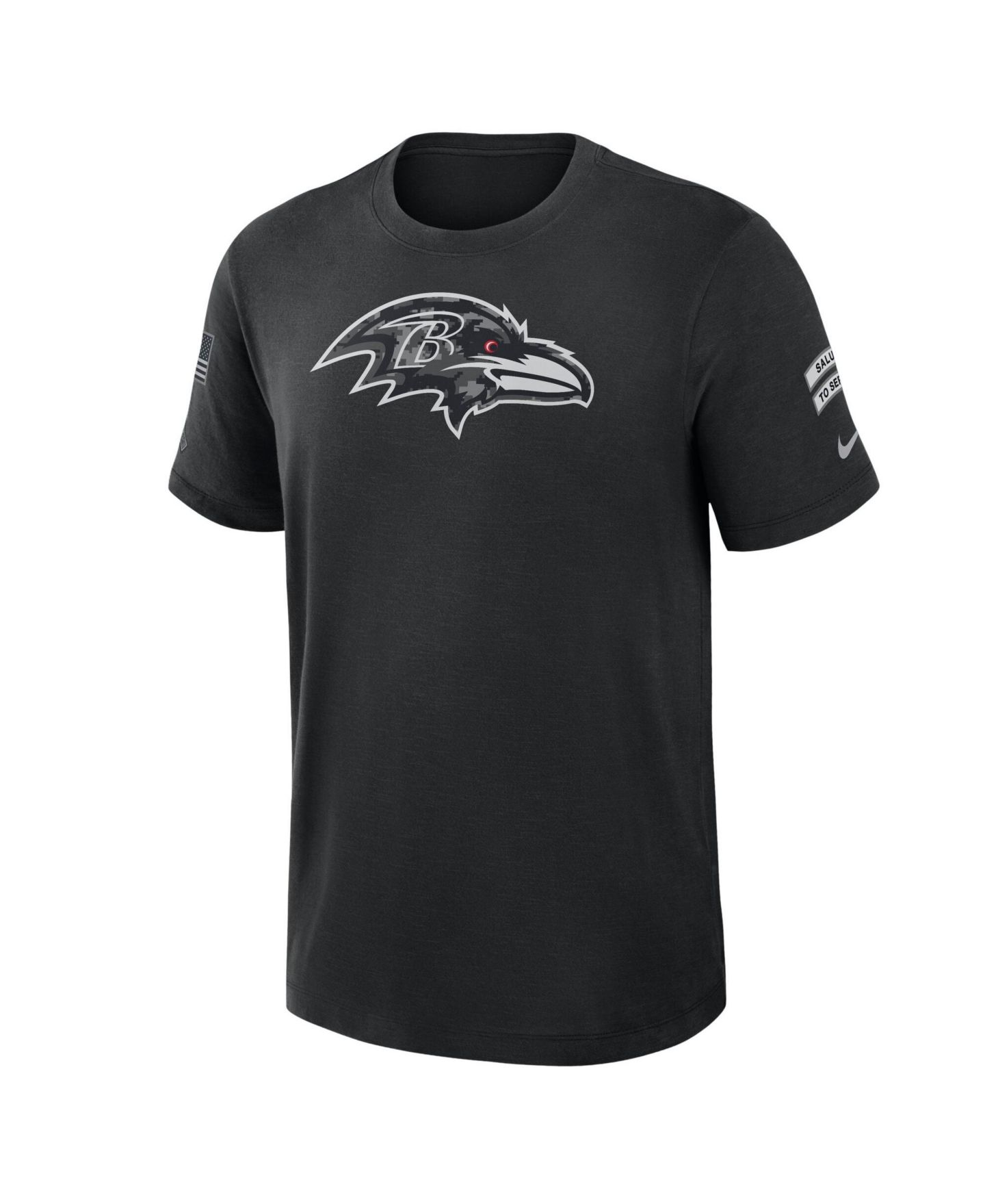 Мужская футболка Nike Black Baltimore Ravens 2026 Salute to Service Slub — фото 3
