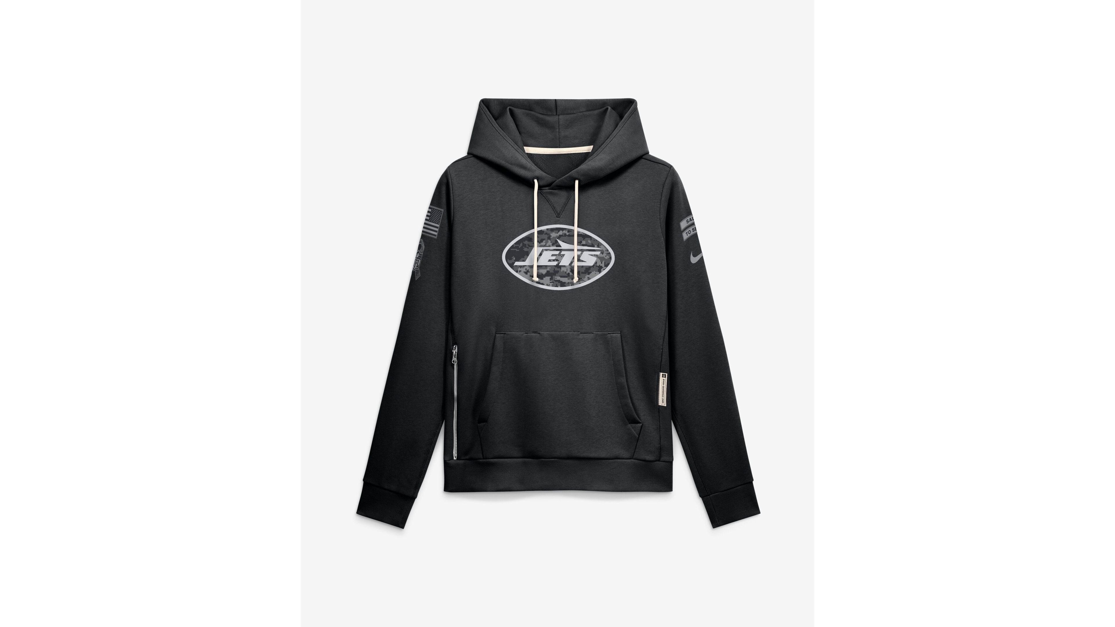 Nike Women's Black New York Jets 2026 Salute to Service Sideline Dri-fit Pullover Hoodie