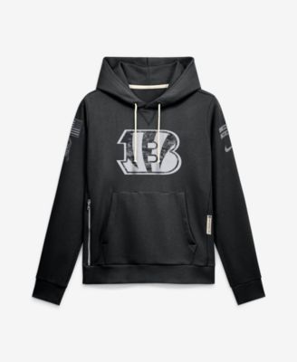Women's Black Cincinnati Bengals 2026 Salute to Service Sideline Dri-FIT Pullover Hoodie