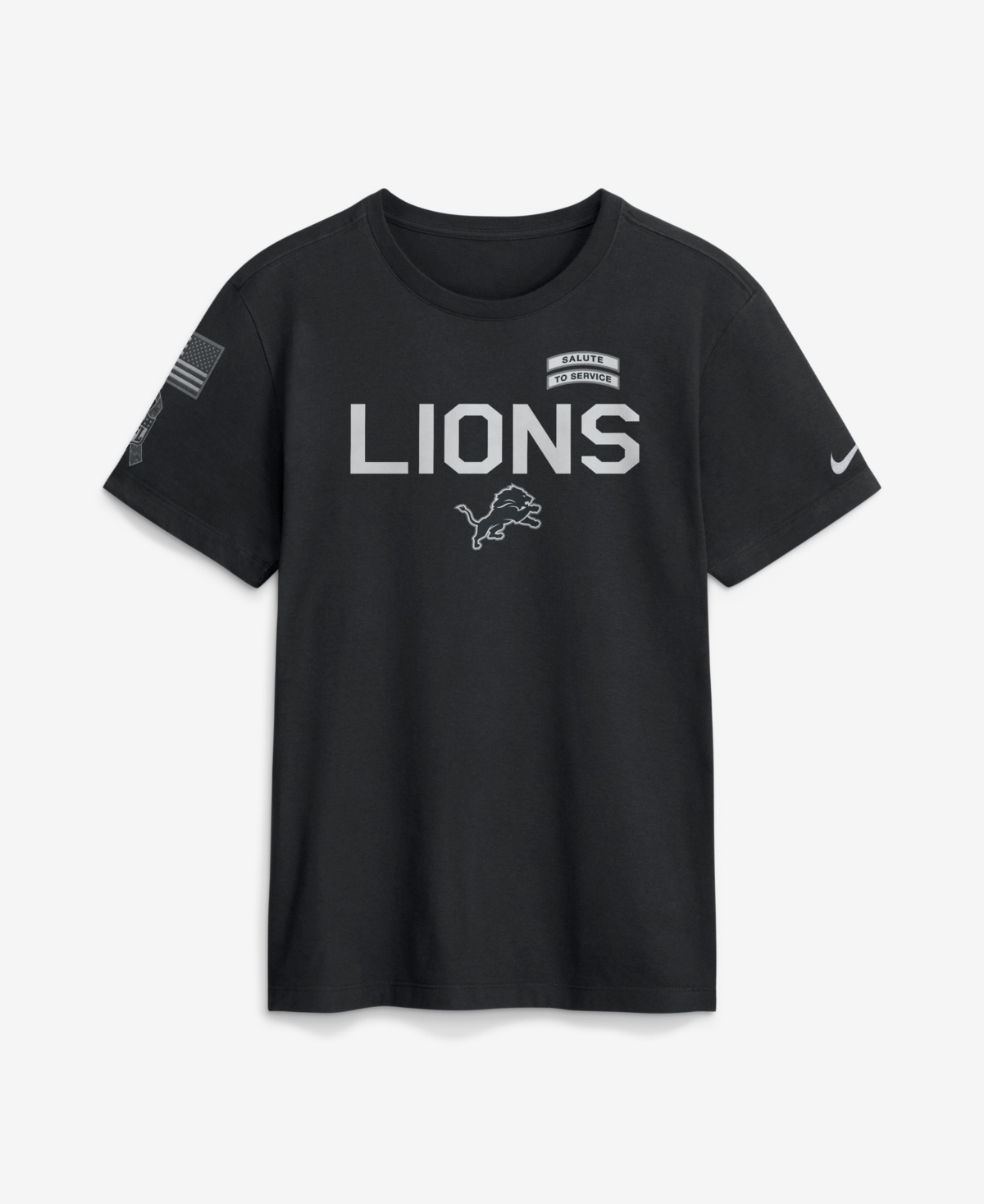 Nike Men's Black Detroit Lions 2026 Salute to Service Sideline Dri-fit T-Shirt - Black