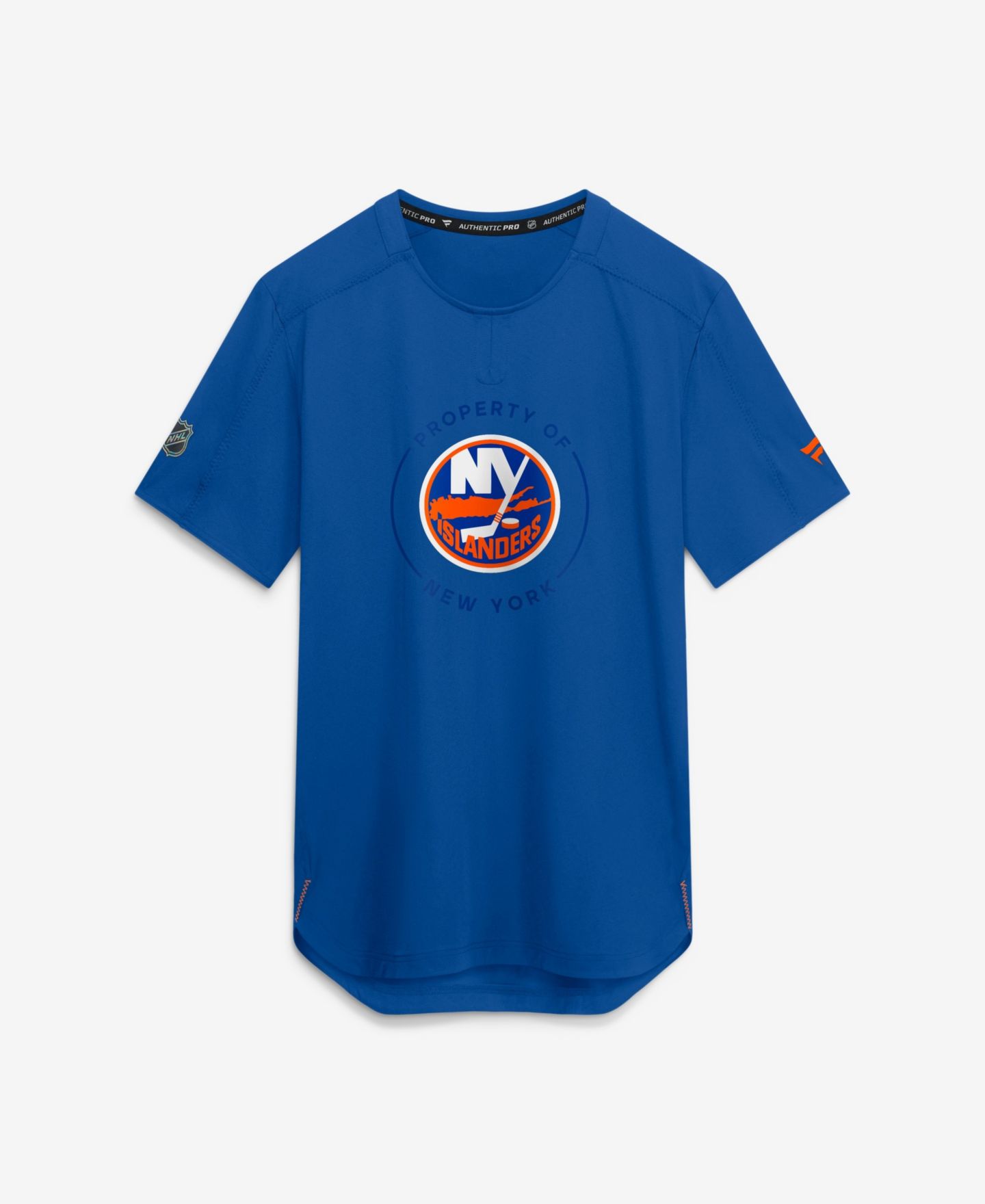 Мужская футболка Fanatics Royal New York Islanders Authentic Pro Train Performance — фото 1