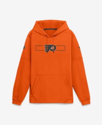 Men's Orange Philadelphia Flyers Authentic Pro Rink Fleece Pullover Hoodie