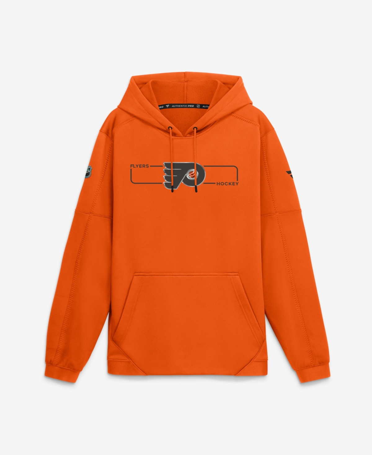 Fanatics Men's Orange Philadelphia Flyers Authentic Pro Rink Fleece Pullover Hoodie