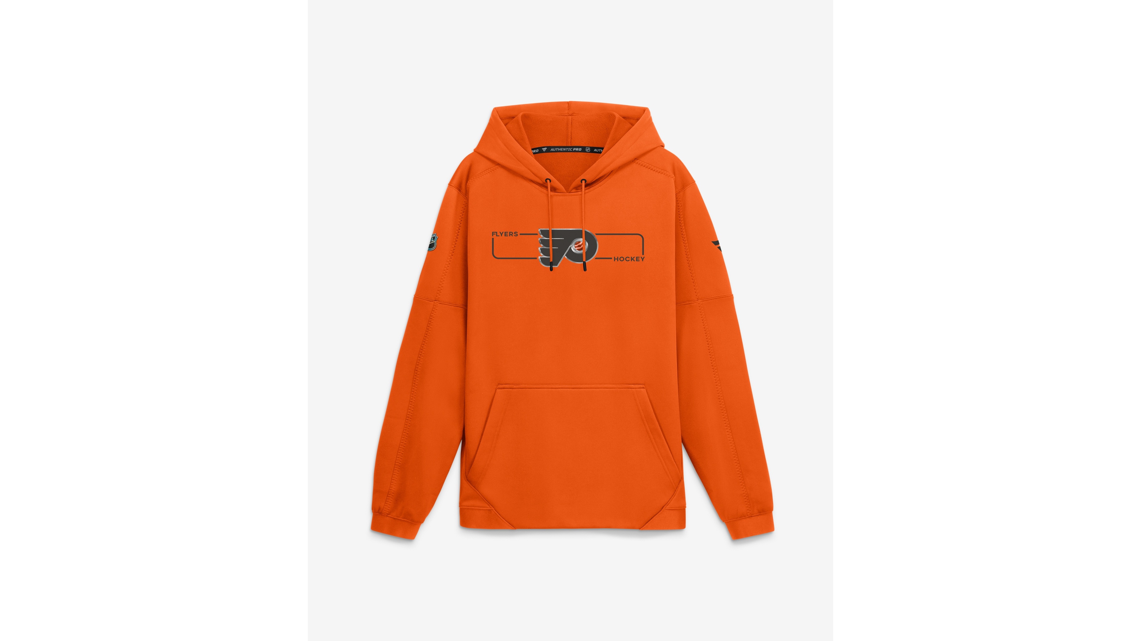 Fanatics Men's Orange Philadelphia Flyers Authentic Pro Rink Fleece Pullover Hoodie