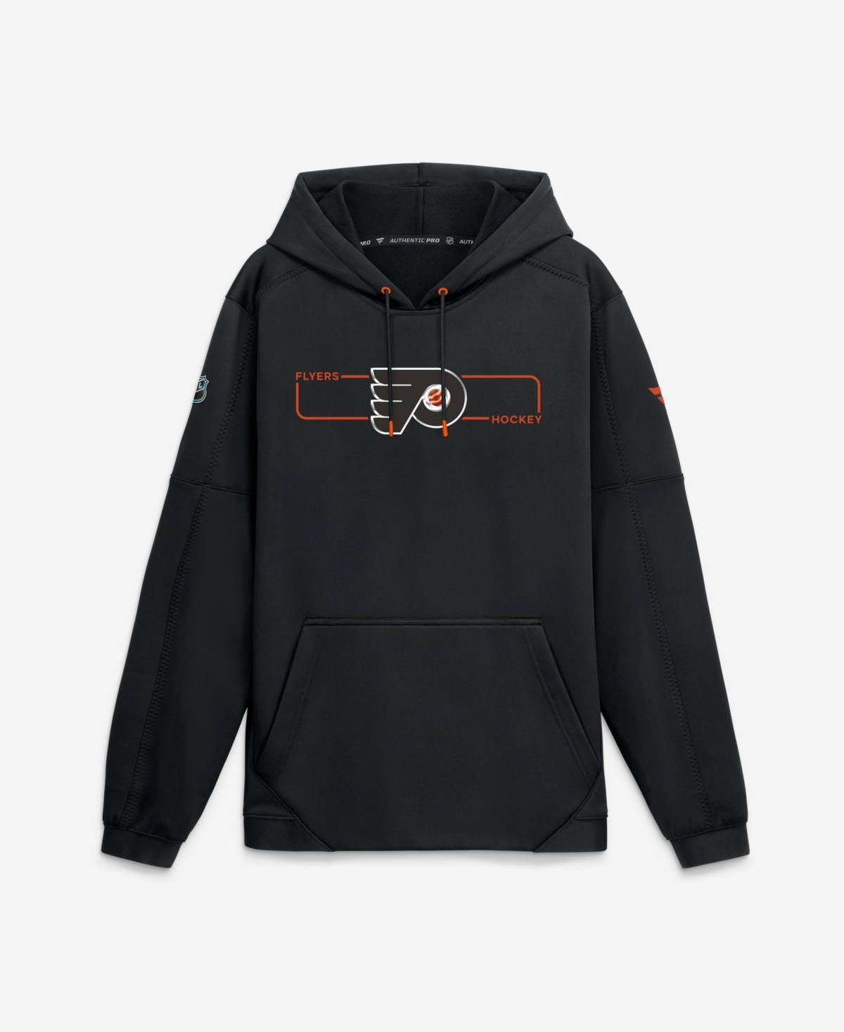 Fanatics Men's Black Philadelphia Flyers Authentic Pro Rink Fleece Pullover Hoodie - Black