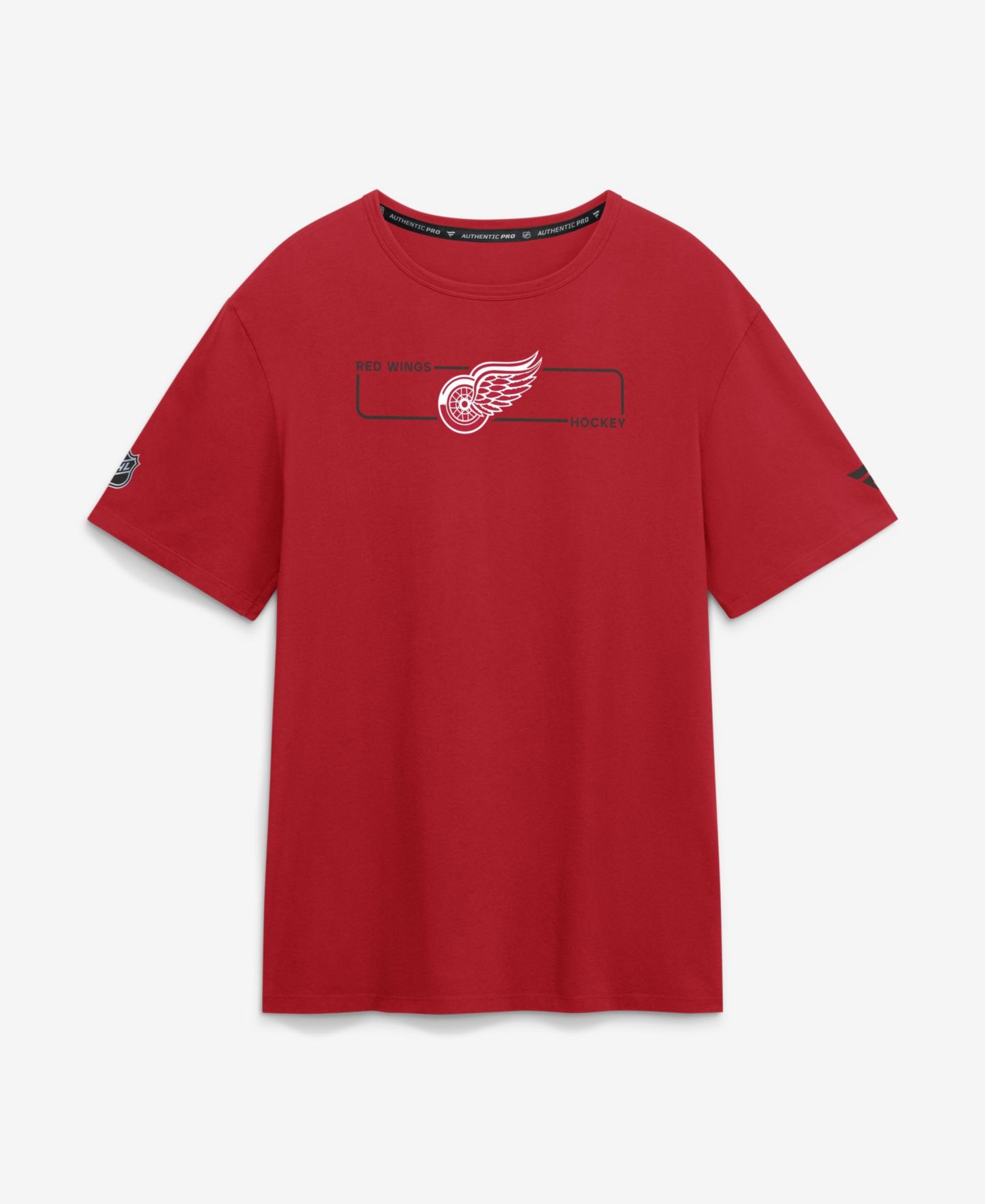 Мужская футболка Fanatics Red Detroit Red Wings Authentic Pro Primary Logo — фото 1