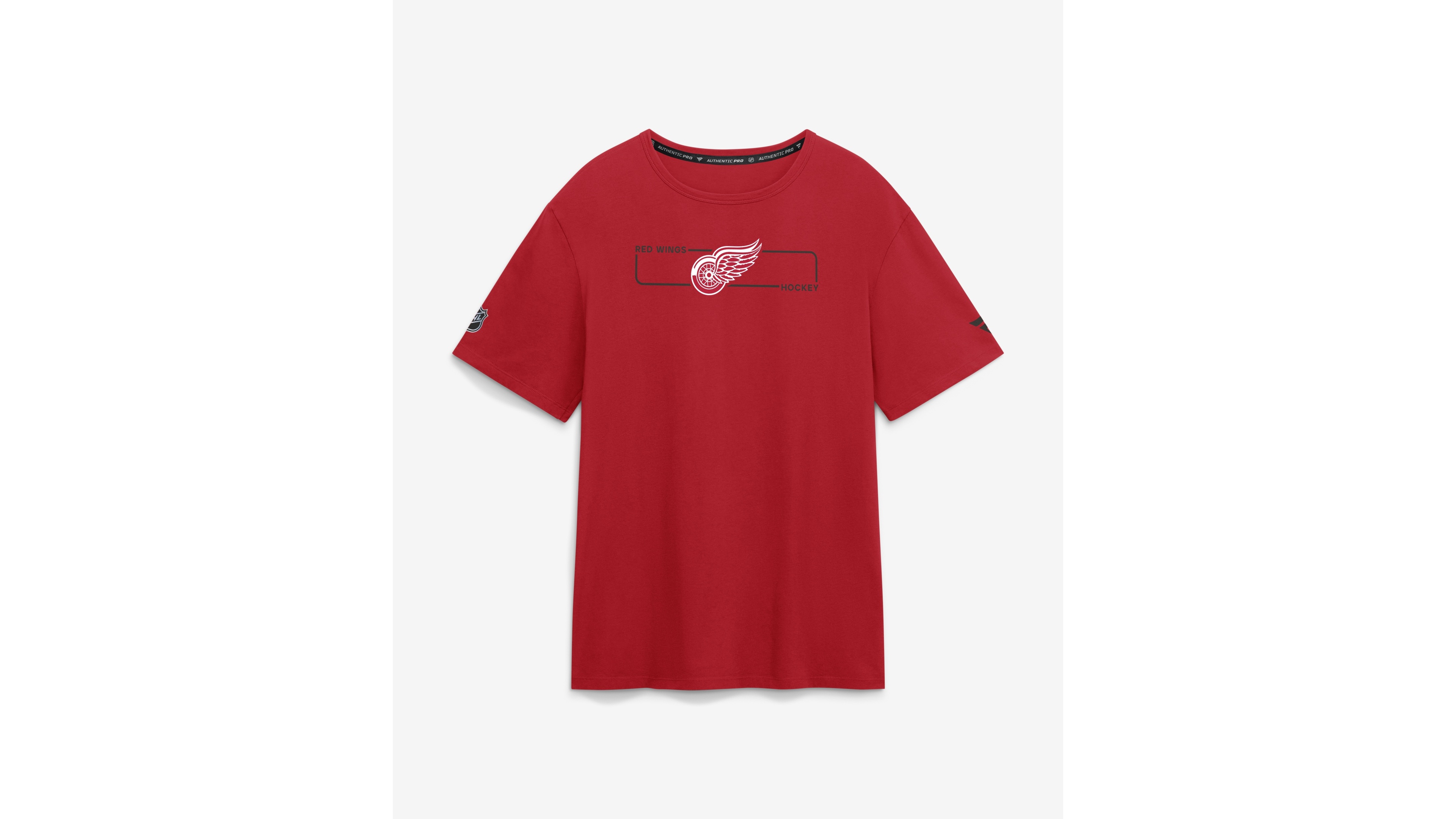 Fanatics Men's Red Detroit Wings Authentic Pro Primary Logo T-Shirt