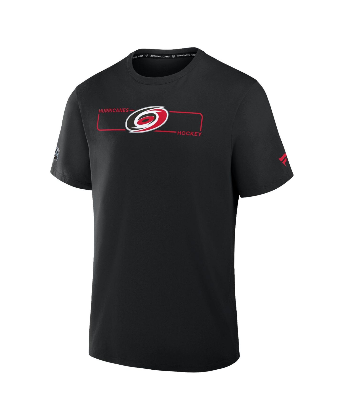 Мужская футболка Fanatics Black Carolina Hurricanes Authentic Pro Primary Logo — фото 3