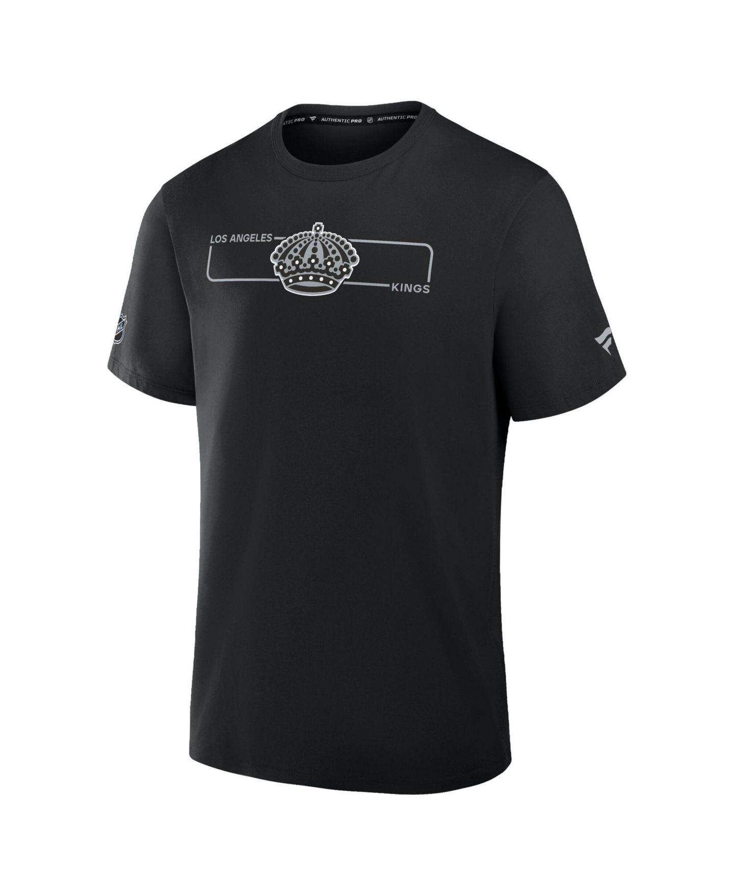 Мужская футболка Fanatics Black Los Angeles Kings Authentic Pro Primary Logo — фото 3
