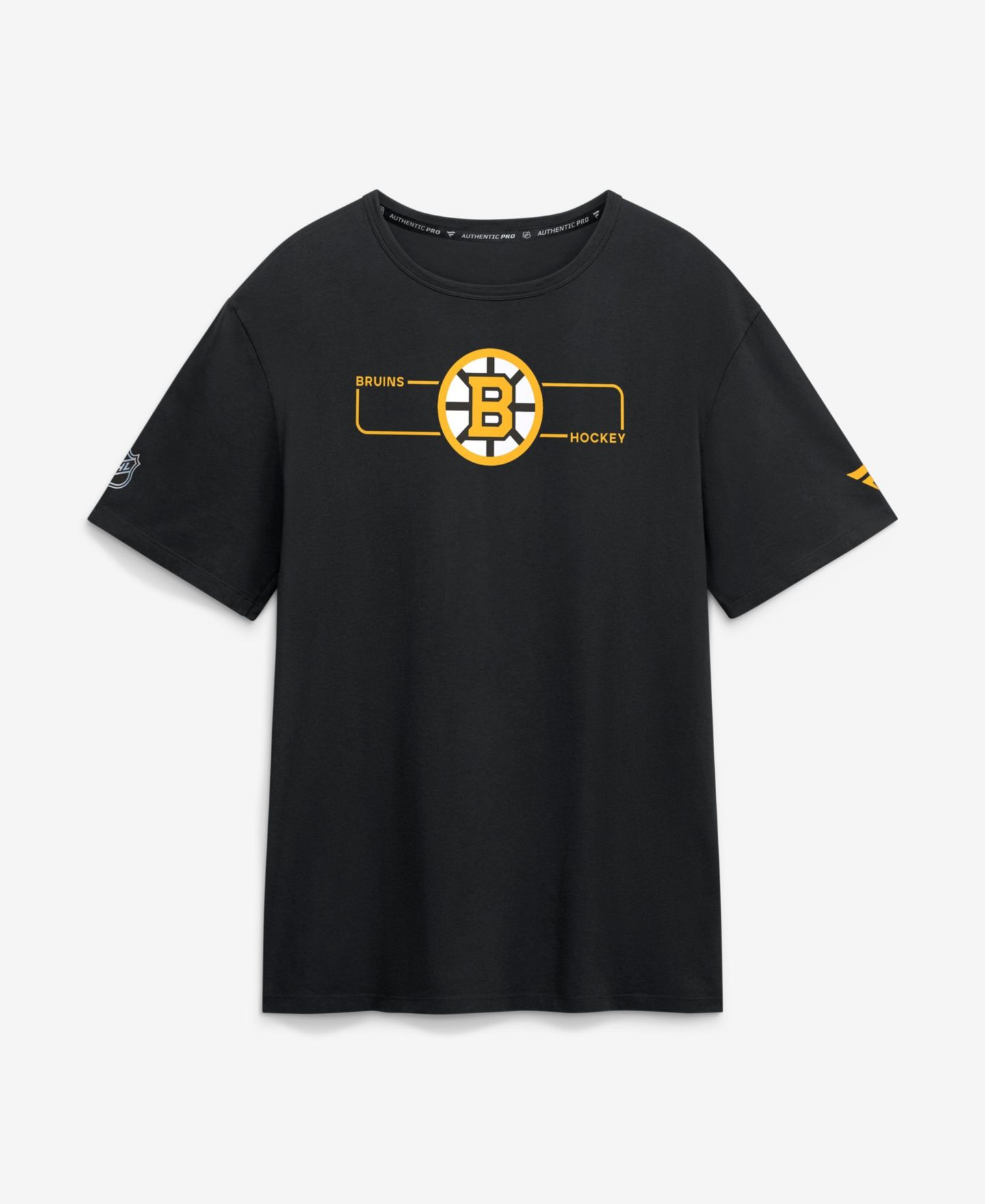 Мужская футболка Fanatics Black Boston Bruins Authentic Pro Primary Logo — фото 1