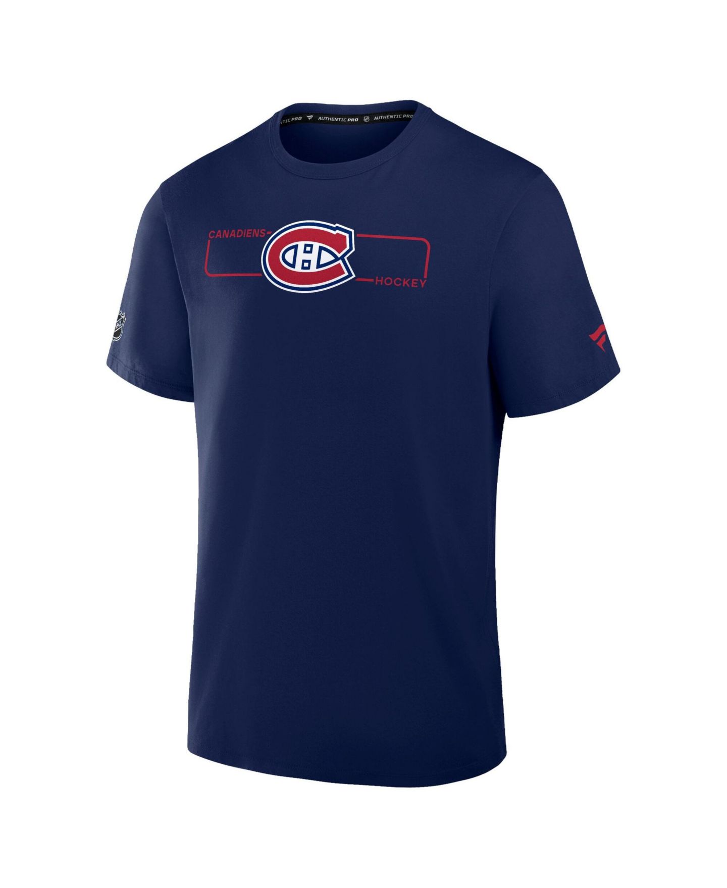 Мужская футболка Fanatics Navy Montreal Canadiens Authentic Pro Primary Logo — фото 3