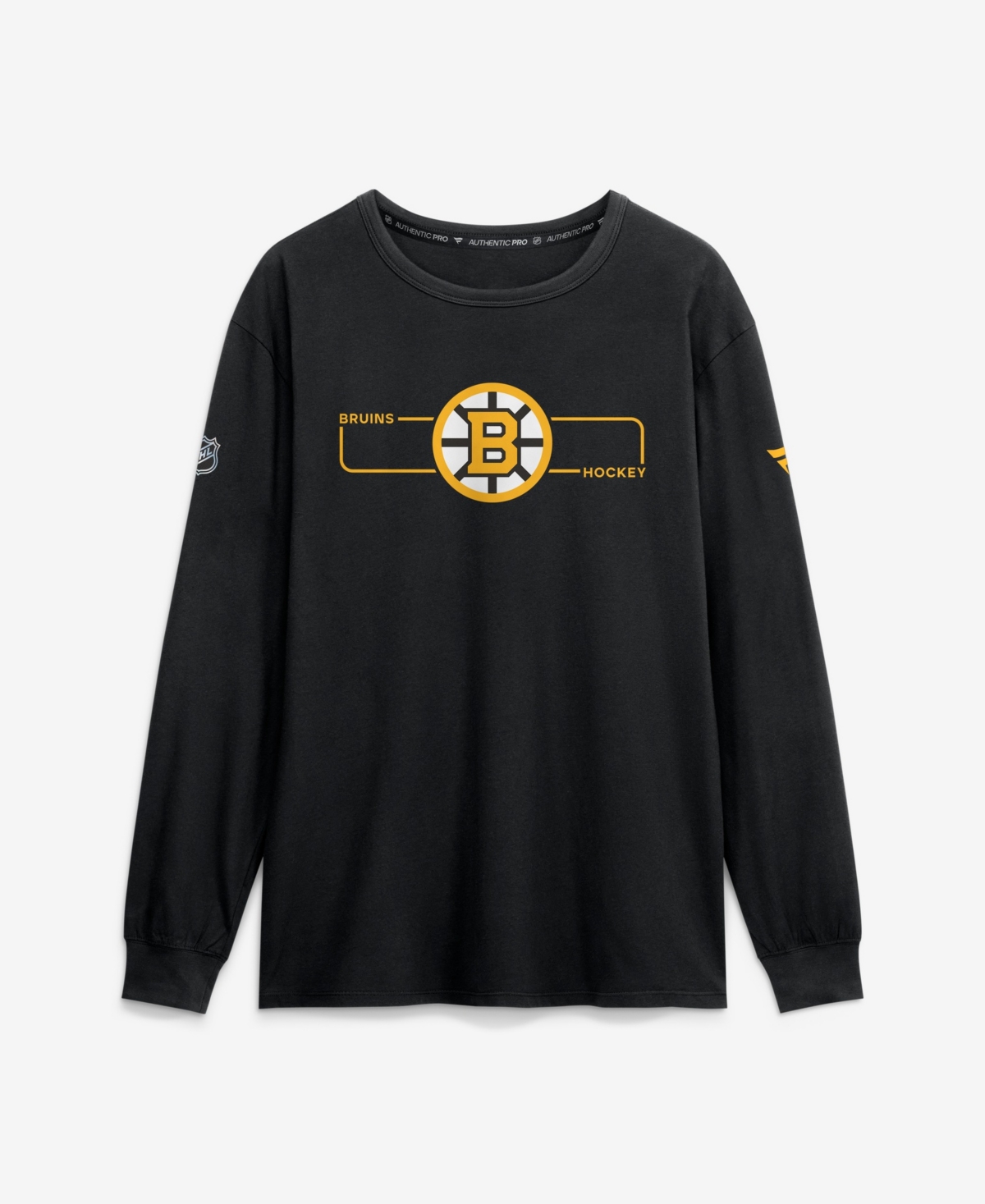 Fanatics Men's Black Boston Bruins Authentic Pro Primary Logo Long Sleeve T-Shirt - Black