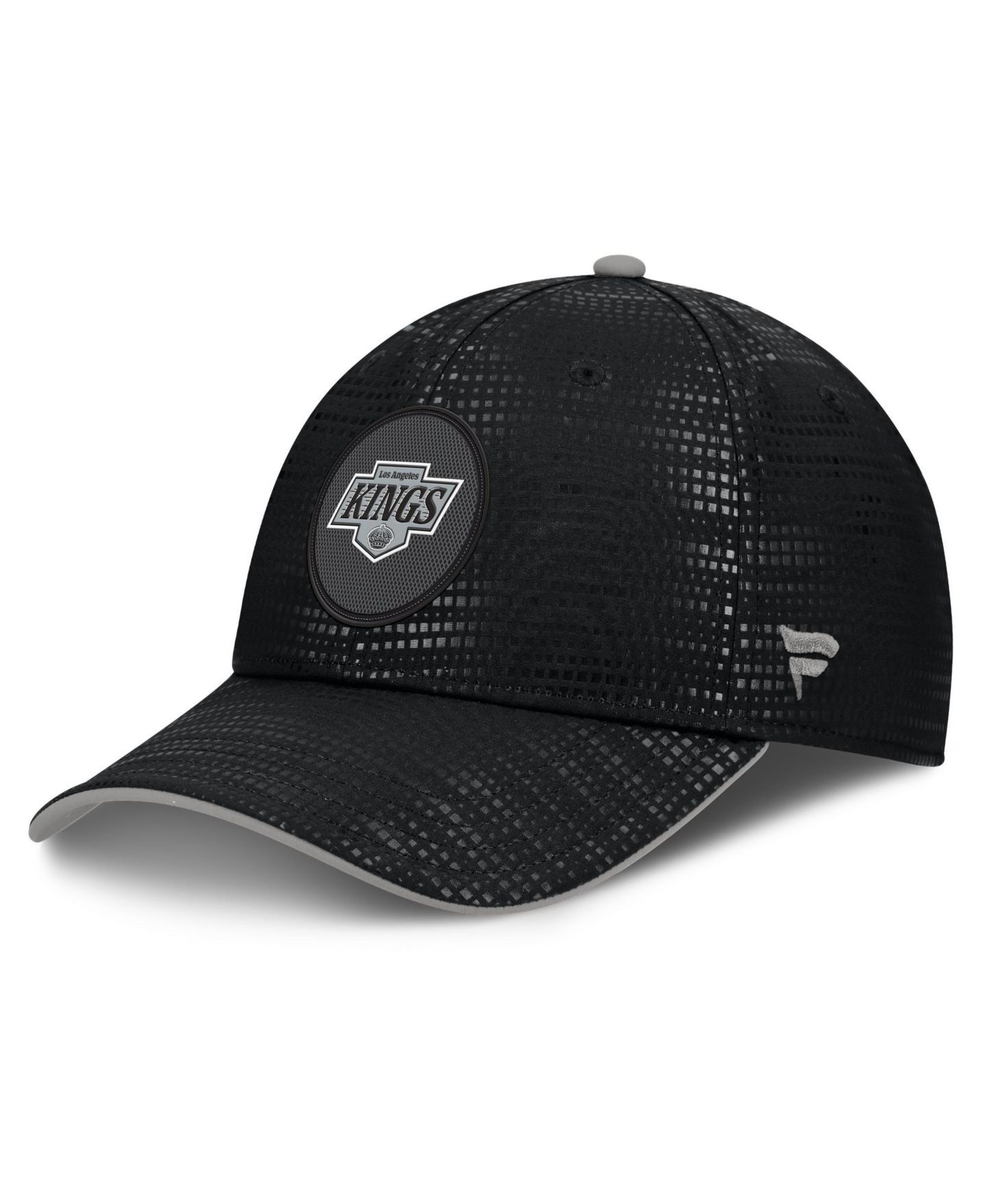 Мужской головной убор Fanatics Black Los Angeles Kings Authentic Pro Rink Debossed Stretch Fit Hat — фото 1