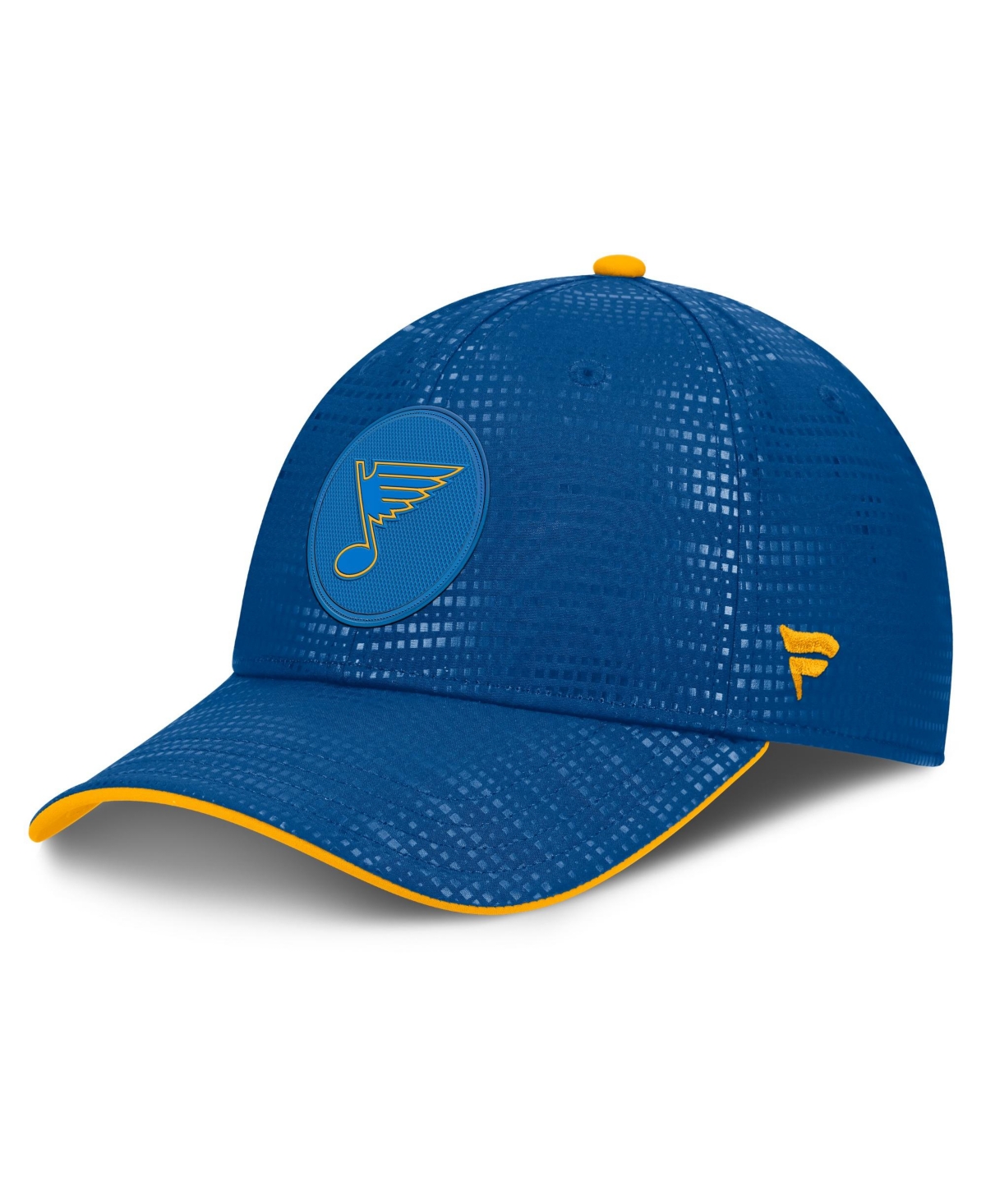 Fanatics Men's Blue St. Louis Blues Authentic Pro Rink Debossed Stretch Fit Hat - Blue, Gold
