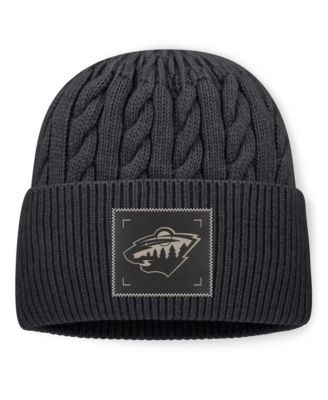 Men's Charcoal Minnesota Wild Road Phantom Oversized Cuffed Knit Hat