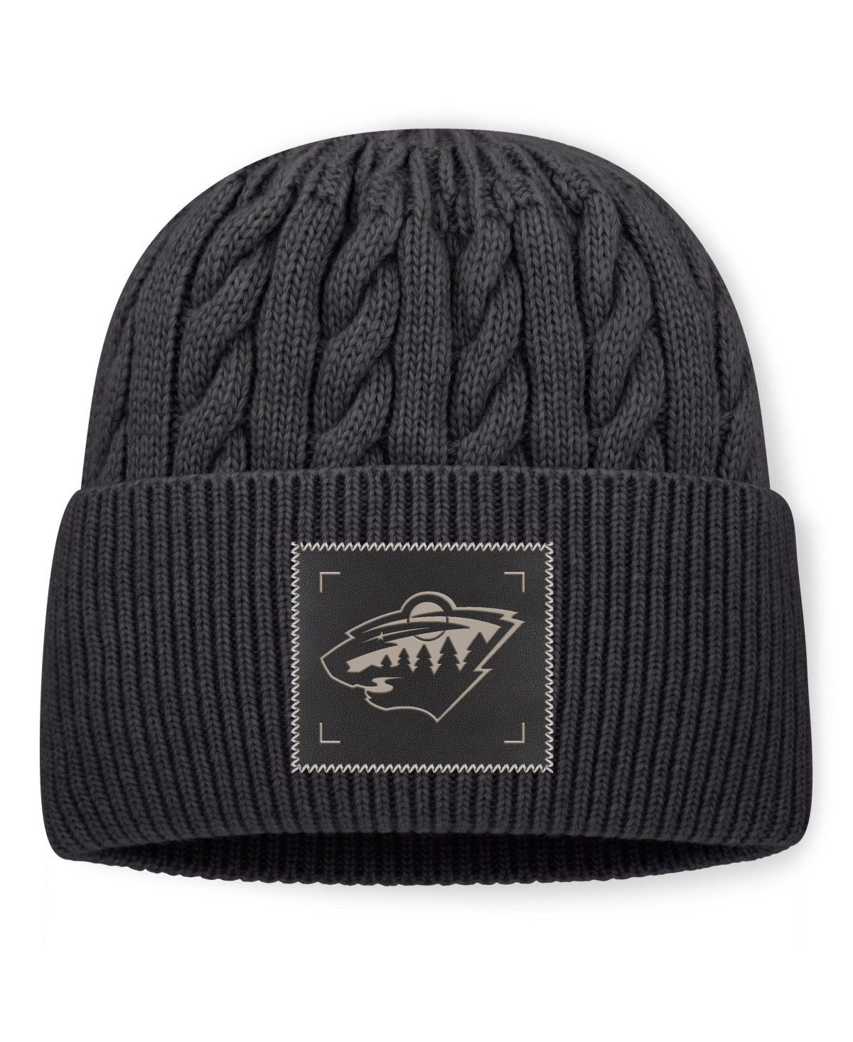 Fanatics Men's Charcoal Minnesota Wild Road Phantom Oversized Cuffed Knit Hat