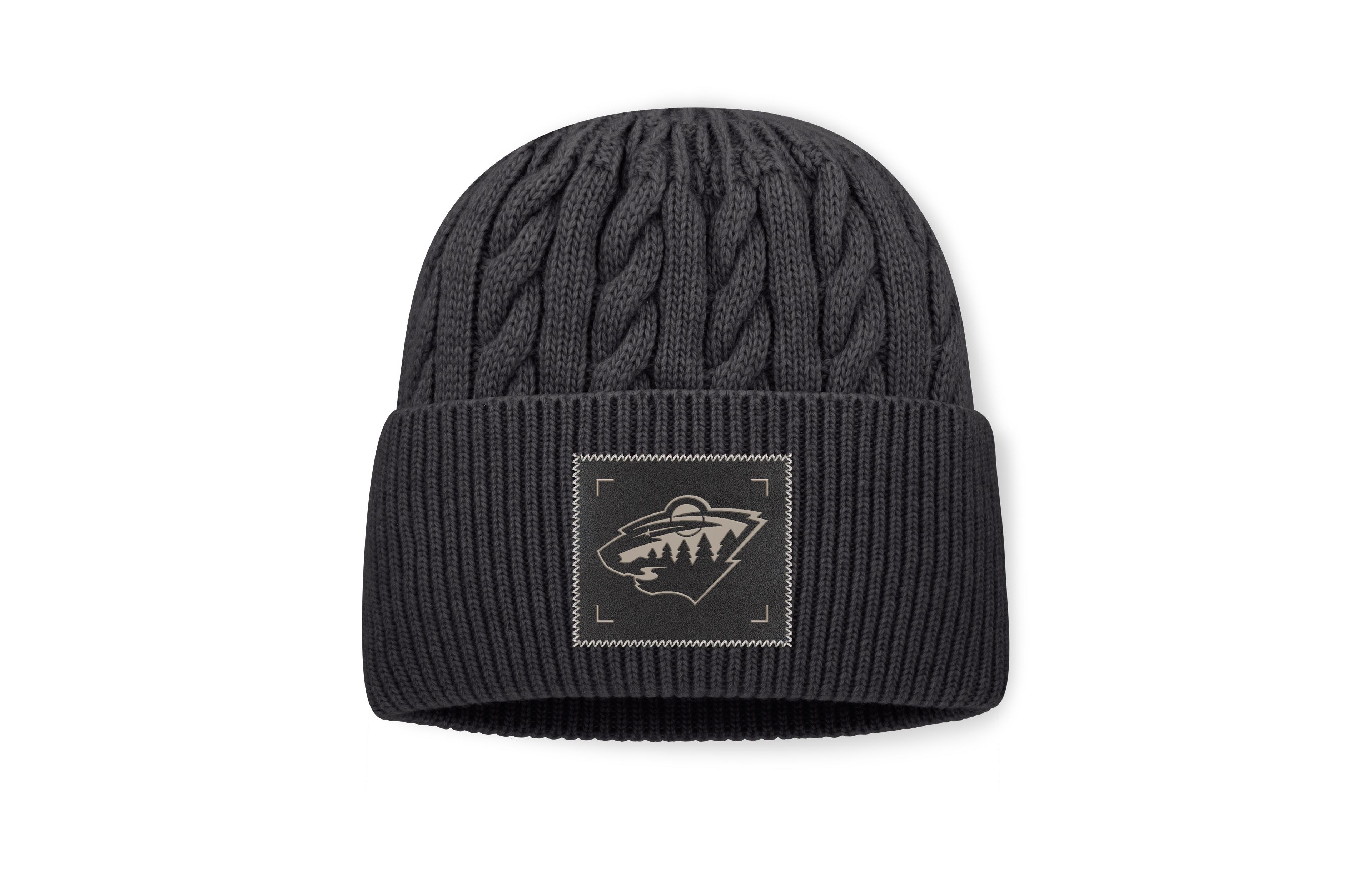 Fanatics Men's Charcoal Minnesota Wild Road Phantom Oversized Cuffed Knit Hat