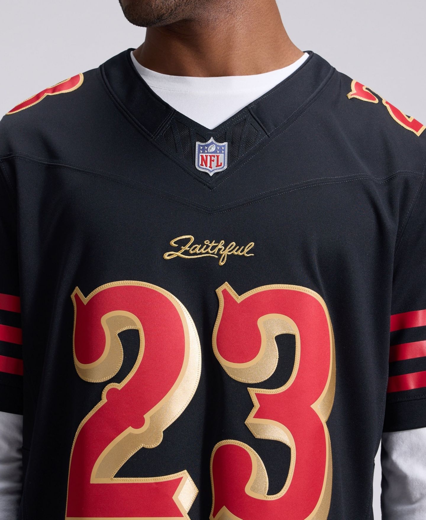 Мужской топ Nike Christian McCaffrey Black San Francisco 49ers Rivalries Collection Stitched Limited Jersey — фото 8
