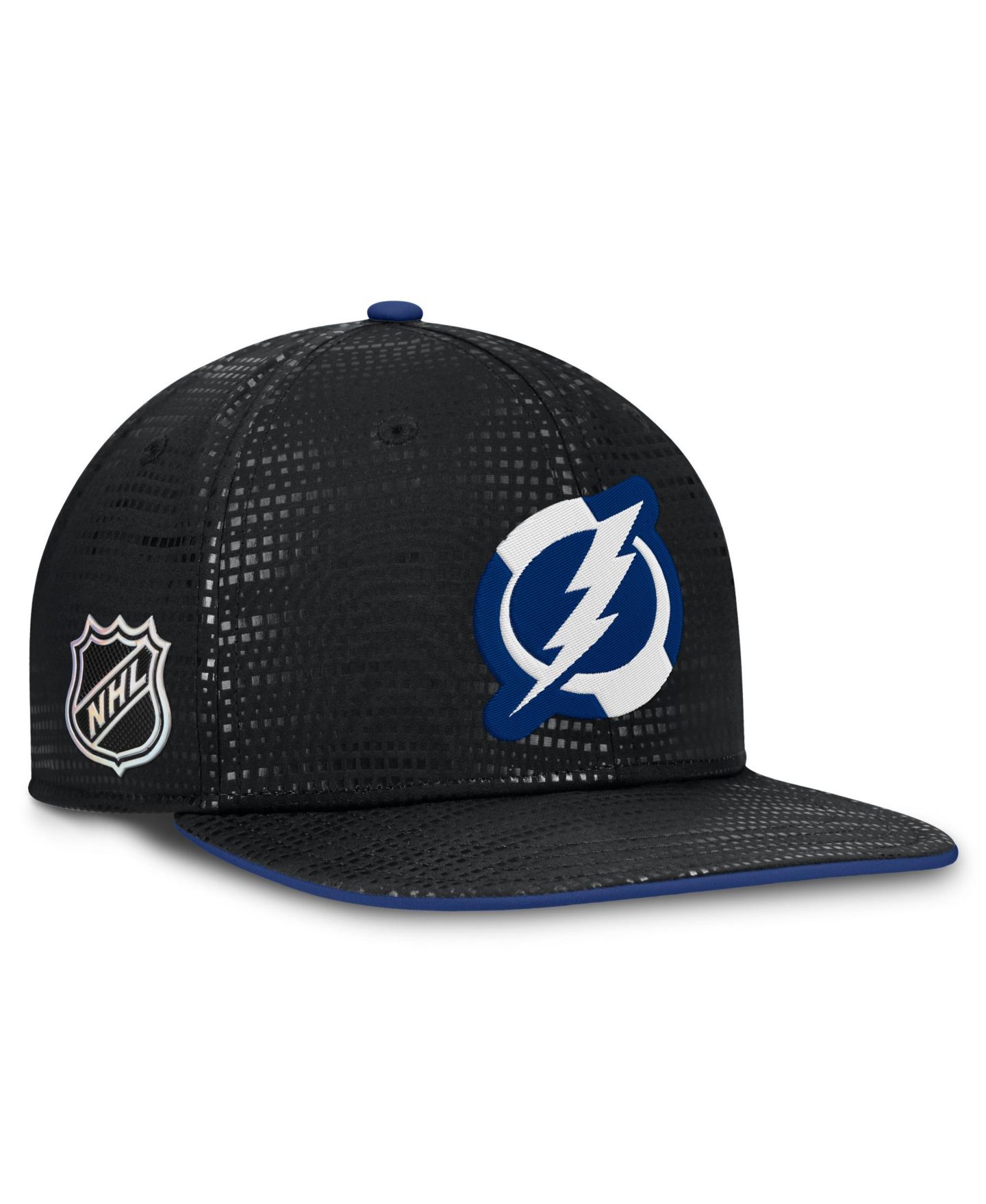 Мужские козырьки Fanatics Black Tampa Bay Lightning Authentic Pro Rink Square Snapback Hat — фото 3